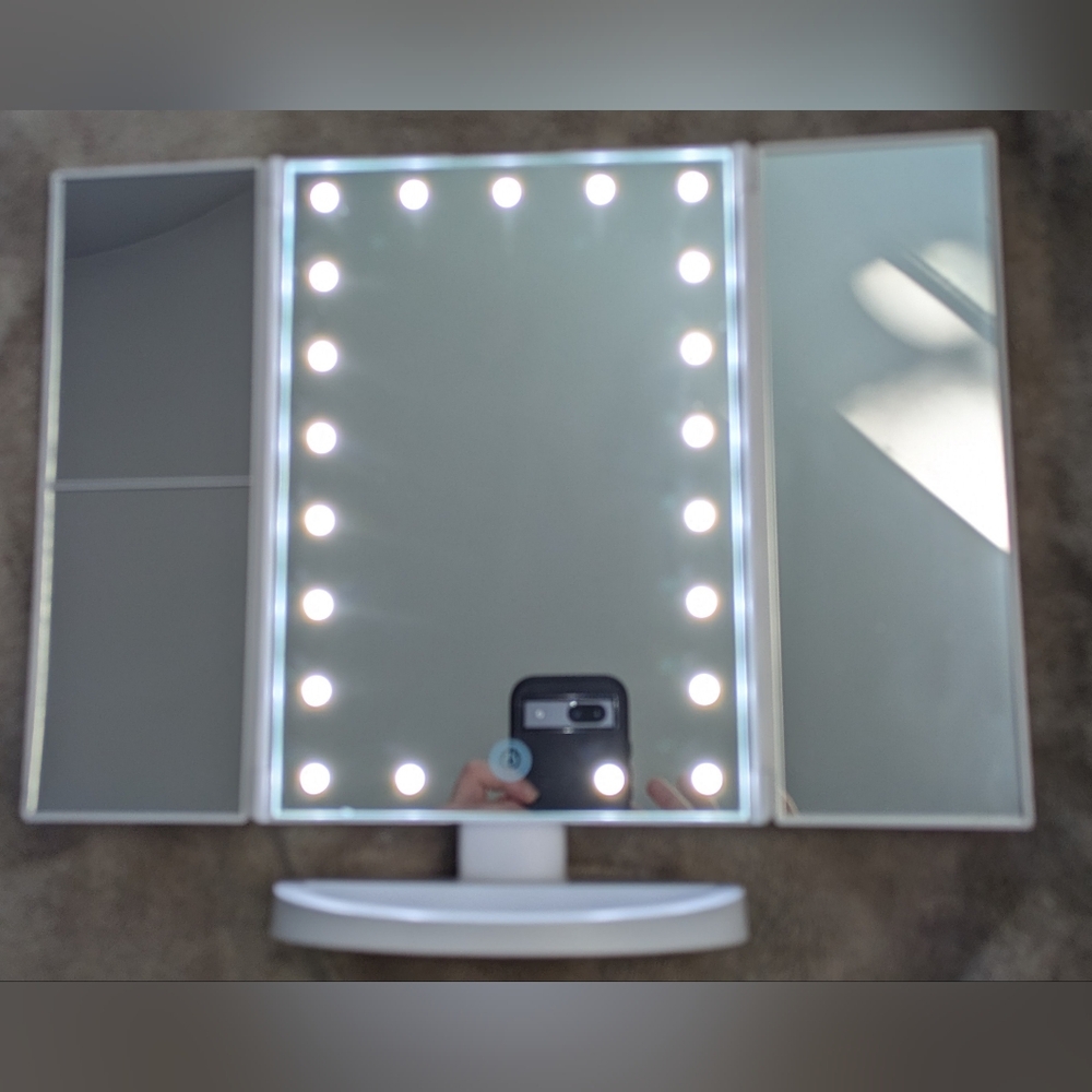 Elegant White Dual-Panel Mirror